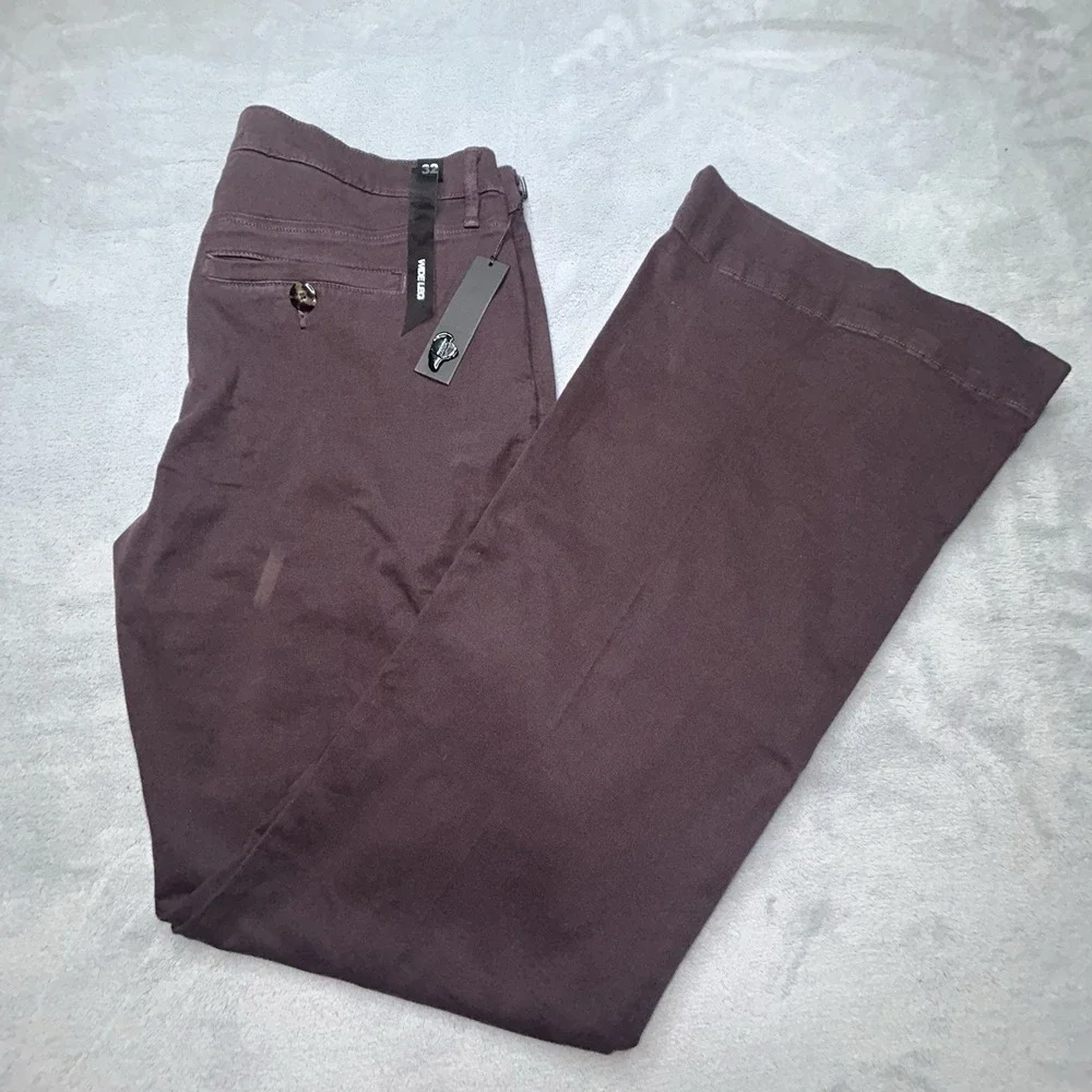 Joe's Jeans Brixton Pants Mens 32 Raisin Wide Leg Chino NWT Made in USA
